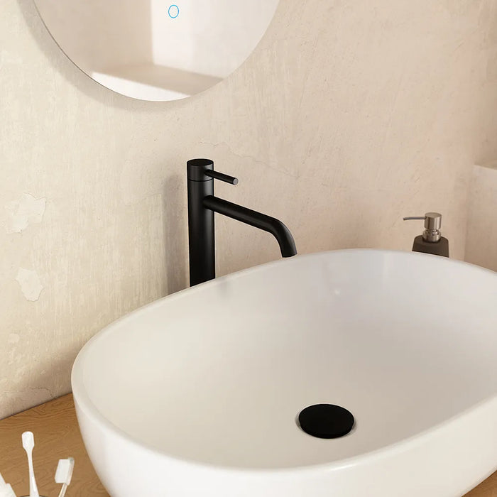 Set miscelatori: lavabo alto bidet senza scarico e incasso doccia monocomando nero opaco | Bette