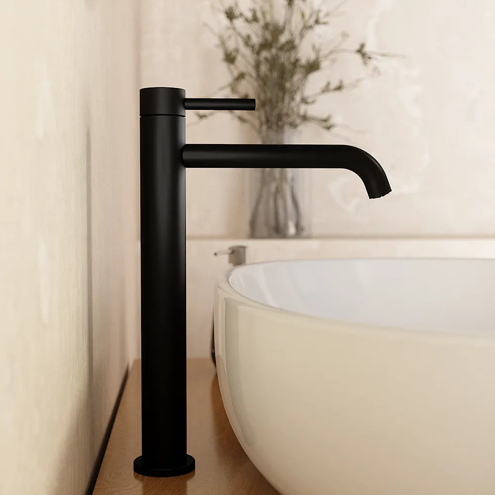 Set miscelatori: lavabo alto bidet senza scarico ed esterno doccia nero opaco | Bette