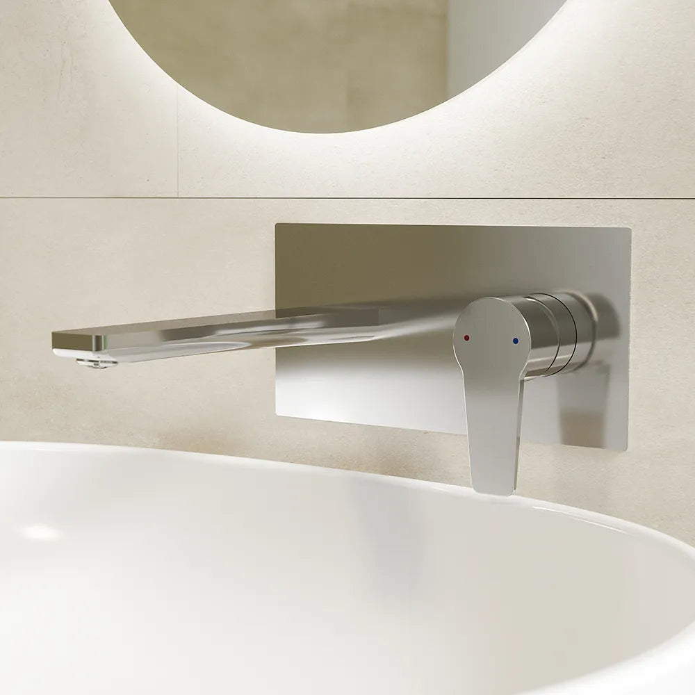 Set miscelatori: lavabo ad incasso bidet senza scarico ed esterno doccia cromato | Jane