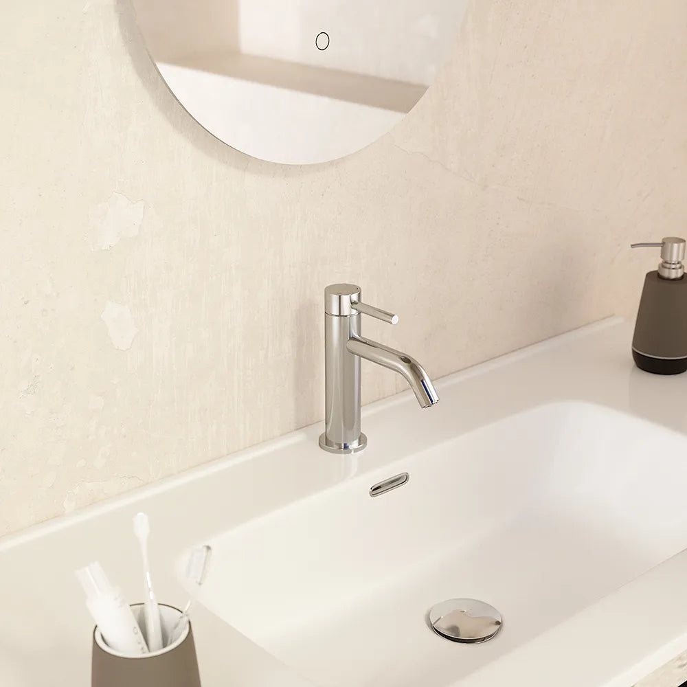 Coppia miscelatori lavabo bidet senza scarico slim cromato | Bette