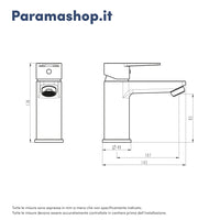 Coppia miscelatori lavabo bidet senza scarico cromato | Jane