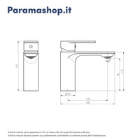 Miscelatore lavabo senza scarico cromato | Kerry