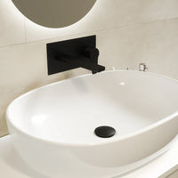 Set miscelatori: lavabo ad incasso bidet senza scarico ed esterno doccia nero opaco | Jane