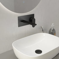 Coppia miscelatori lavabo ad incasso bidet senza scarico nero opaco | Kerry