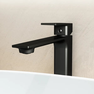 Set miscelatori: lavabo alto bidet senza scarico ed esterno doccia nero opaco | Ingrid