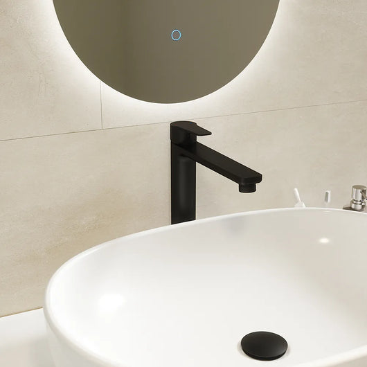 Set miscelatori: lavabo alto bidet senza scarico ed esterno vasca c/rubinetto nero opaco | Jane