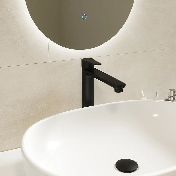 Set miscelatori: lavabo alto bidet senza scarico ed esterno vasca c/rubinetto nero opaco | Jane