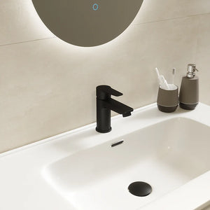 Set miscelatori: lavabo bidet senza scarico e incasso doccia monocomando nero opaco | Jane