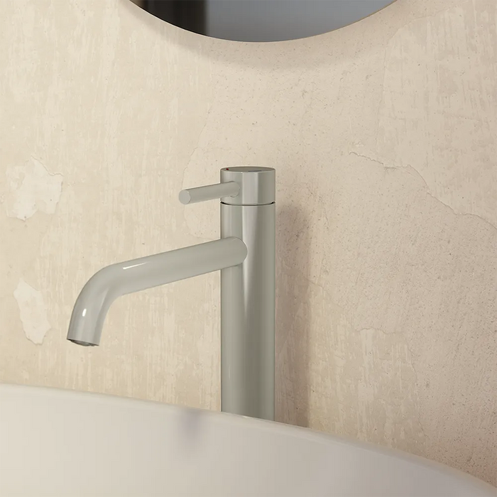 Coppia miscelatori lavabo alto slim bidet senza scarico nickel spazzolato | Bette