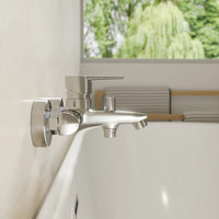 Set miscelatori: lavabo alto bidet senza scarico ed esterno vasca c/rubinetto cromato | Jane