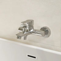 Miscelatore esterno vasca a muro con rubinetto cromato | Jane