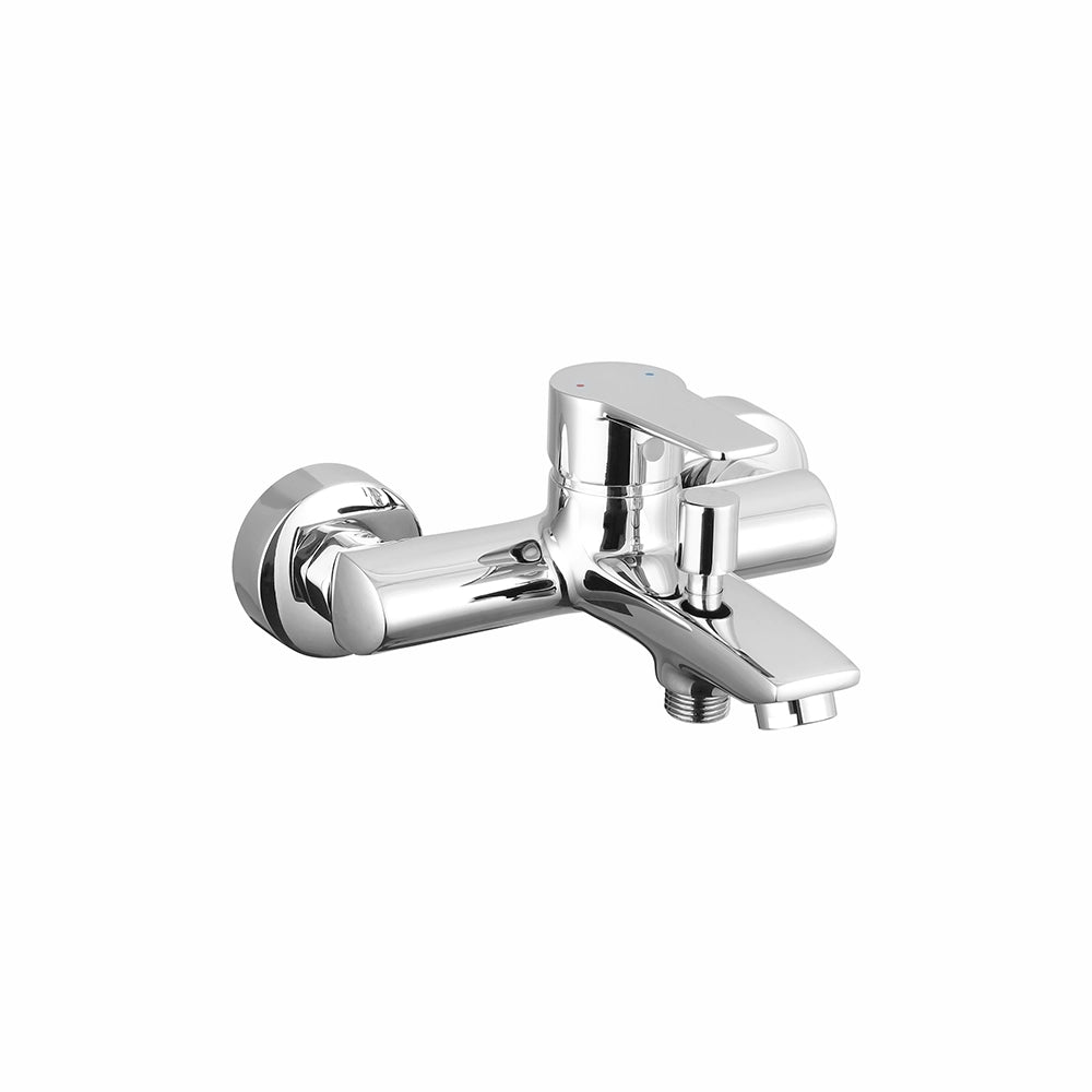 Miscelatore esterno vasca a muro con rubinetto cromato | Jane