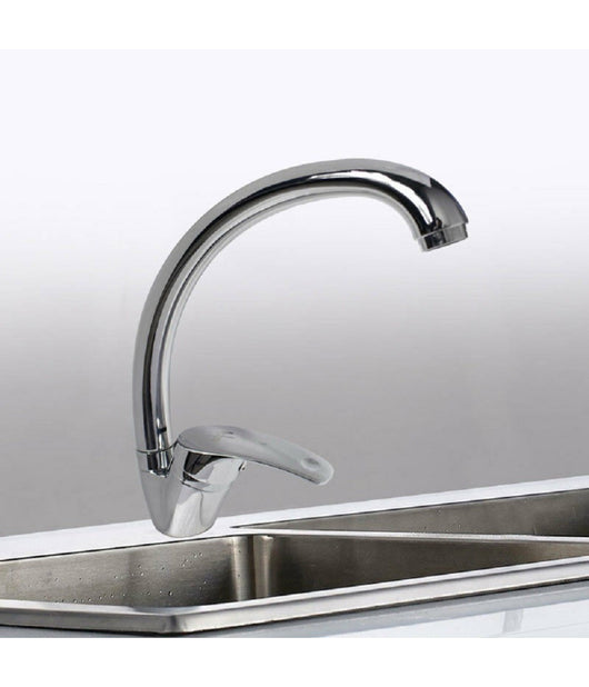 Trade Shop - Rubinetto A Canna Alta Orientabile Lavello Cucina Monocomando Monoforo 52332a -