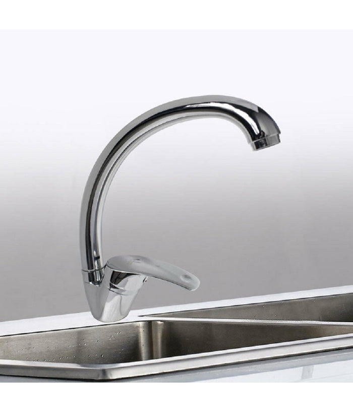 Trade Shop - Rubinetto A Canna Alta Orientabile Lavello Cucina Monocomando Monoforo 52332a -