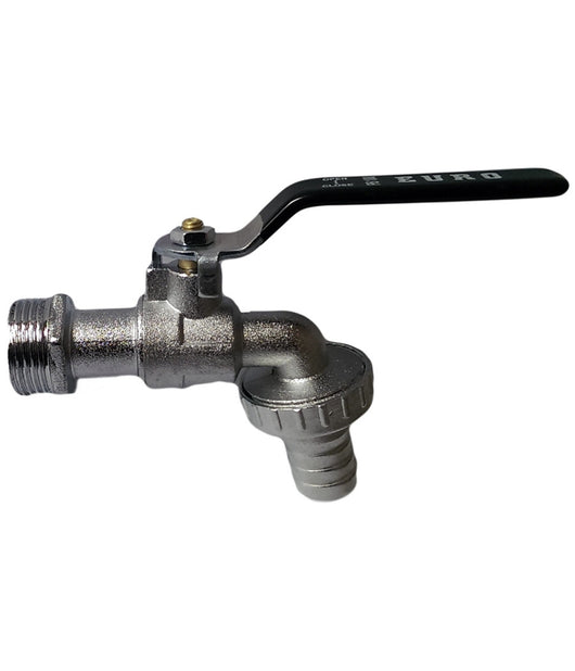 Rubinetto A Sfera Con Portagomma Da 3/4" Per Pompa Giardino Con Leva Apertura         