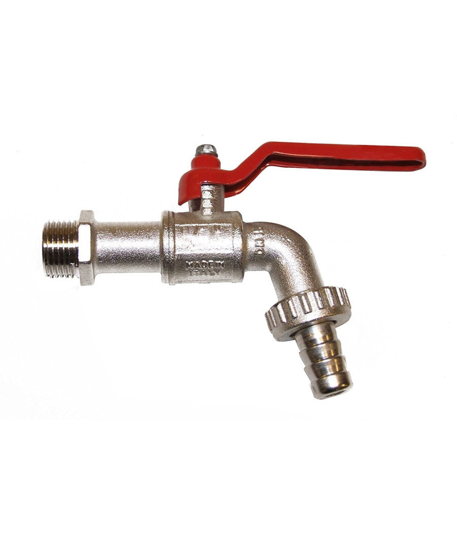 Rubinetto A Sfera Di Erogazione 1/2 Pollice Con Portagomma Maniglia A Leva         