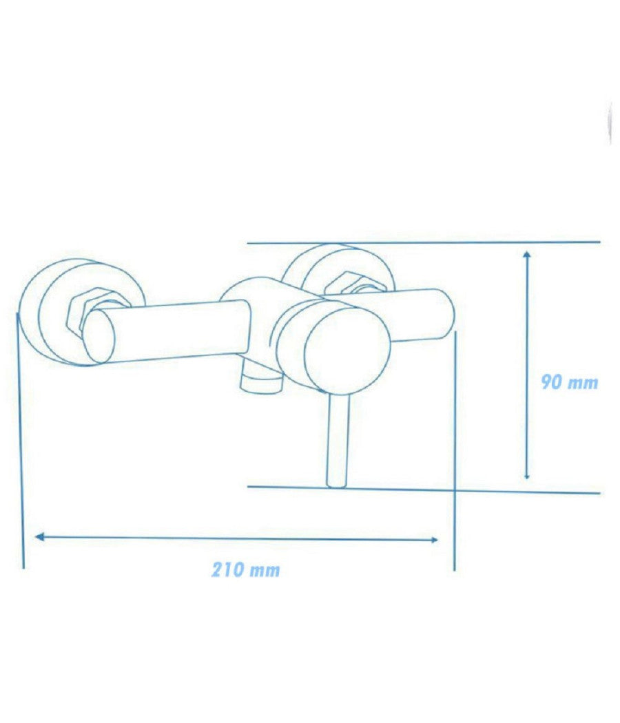 Rubinetto Bagno Moderno Nero Opaco Miscelatore Orientabile Cabina Doccia 87394         