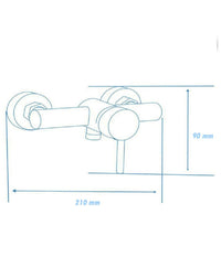 Rubinetto Bagno Moderno Nero Opaco Miscelatore Orientabile Cabina Doccia 87394         