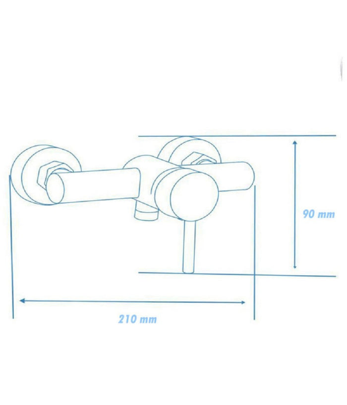 Rubinetto Bagno Moderno Nero Opaco Miscelatore Orientabile Cabina Doccia 87394         