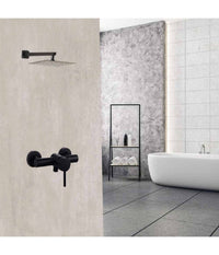 Rubinetto Bagno Moderno Nero Opaco Miscelatore Orientabile Cabina Doccia 87394         