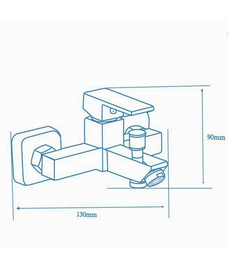 Rubinetto Bagno Ultra Moderno Miscelatore Orientabile Per Vasca Nero Opaco 87209         