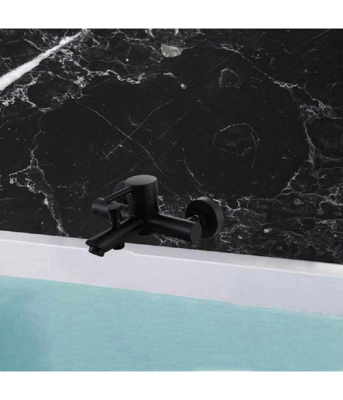 Rubinetto Bagno Ultra Moderno Nero Opaco Miscelatore Orientabile Per Vasca 87395         