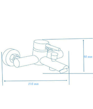 Rubinetto Bagno Ultra Moderno Nero Opaco Miscelatore Orientabile Per Vasca 87395         