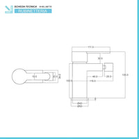 Rubinetto bidet cromato con scarico serie Iole
