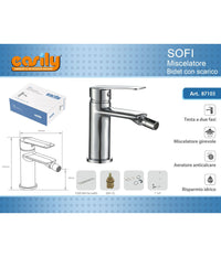 Rubinetto Bidet Miscelatore Monocomando Design Moderno Cromato Classic Sofi87103         