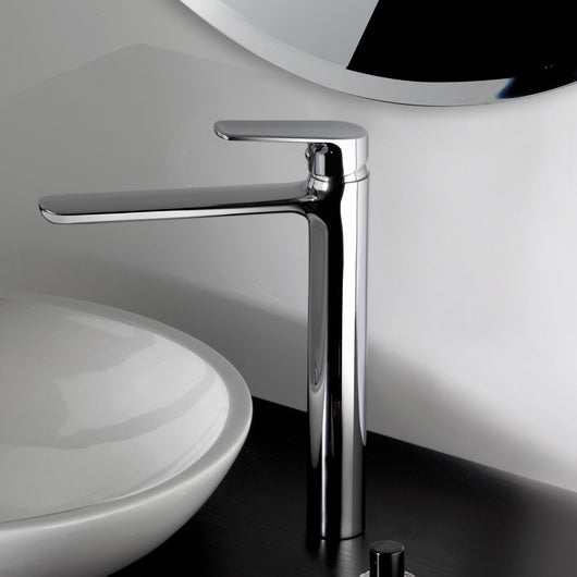 Rubinetto ad lavabo alto a canna alta cromato funky