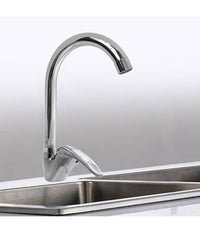 Rubinetto Cucina Canna Alta Curva Monocomando Lavello Miscelatore Cromato 52934         