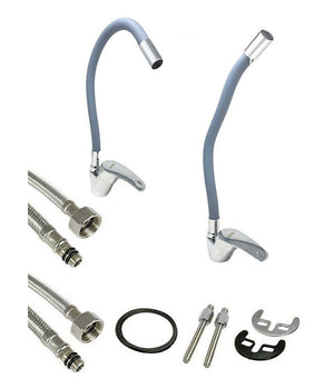 Rubinetto Cucina Canna Alta Silicone Miscelatore Lavello Orientabile 69369 Grigio         