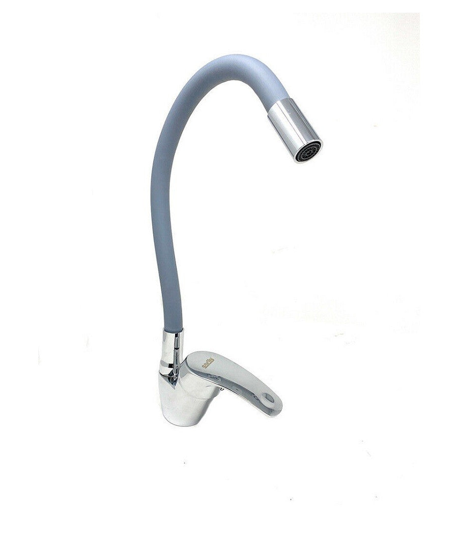 Rubinetto Cucina Canna Alta Silicone Miscelatore Lavello Orientabile 69369 Grigio         
