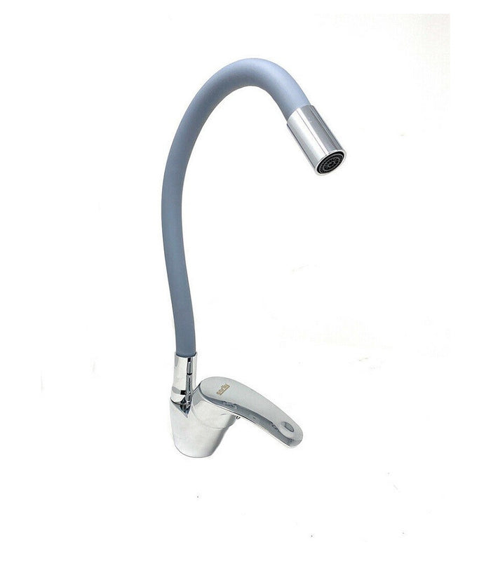 Rubinetto Cucina Canna Alta Silicone Miscelatore Lavello Orientabile 69369 Grigio         