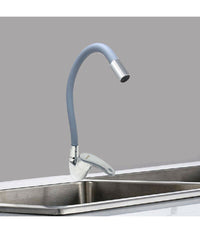 Rubinetto Cucina Canna Alta Silicone Miscelatore Lavello Orientabile 69369 Grigio         