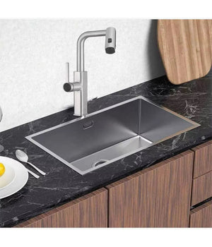 Rubinetto Cucina Estraibile Erogatore Girevole 2 Getti Cromato Miscelatore 87255         