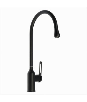 Trade Shop - Rubinetto Cucina Miscelatore Lavello Canna Alta Monocomando Nero Satinato 87254 -