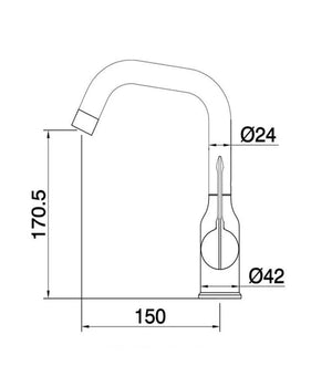 Rubinetto Cucina Monocomando Miscelatore Girevole Lavello Satinato Silver 87259         