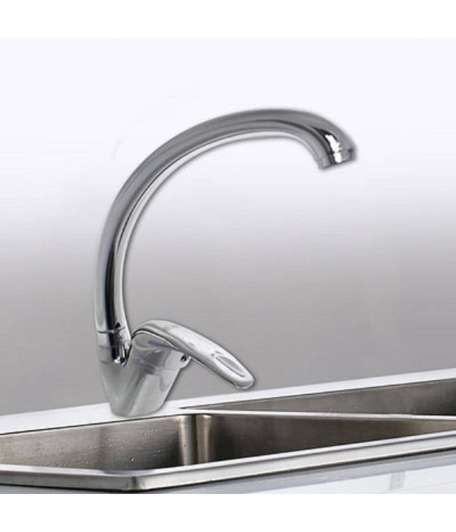 Rubinetto Da Cucina Miscelatore Da Lavello Monocomando Ottone Cromato 52845a         