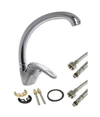 Rubinetto Da Cucina Miscelatore Da Lavello Monocomando Ottone Cromato 52845a         