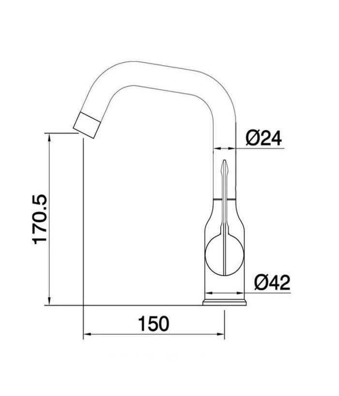 Rubinetto Da Cucina Monocomando Miscelatore Girevole Lavello Nero Satinato 87258         