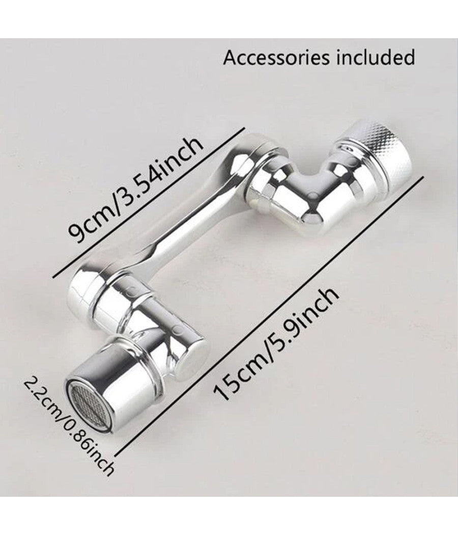 Rubinetto Girevole 1080° Prolunga Rompigetto Snodabile Acqua Cucina Bagno         