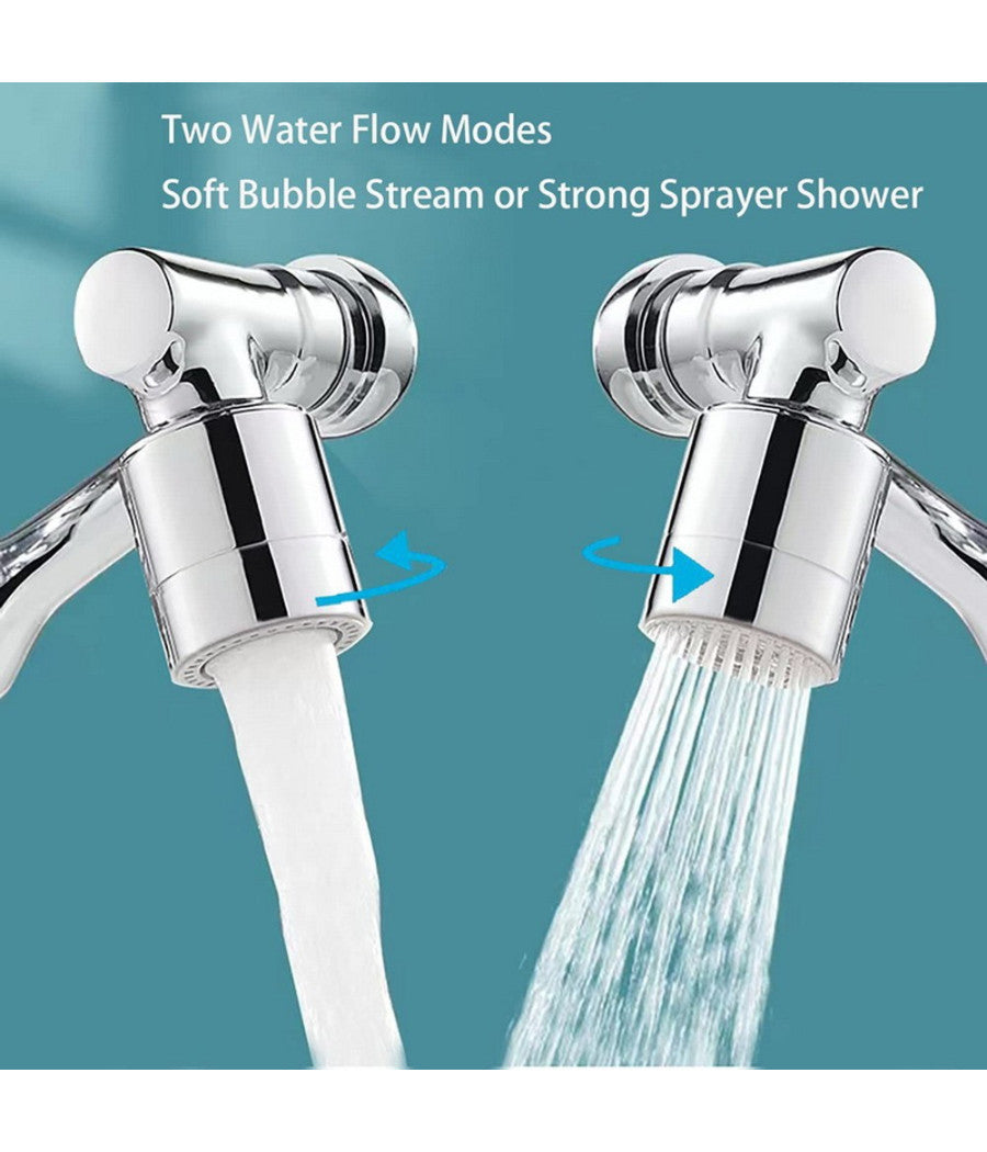 Rubinetto Girevole 1080° Prolunga Rompigetto Snodabile Acqua Cucina Bagno         