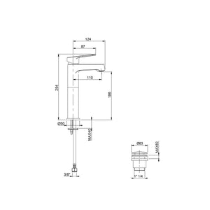 Rubinetto lavabo a canna alta cromatoflash