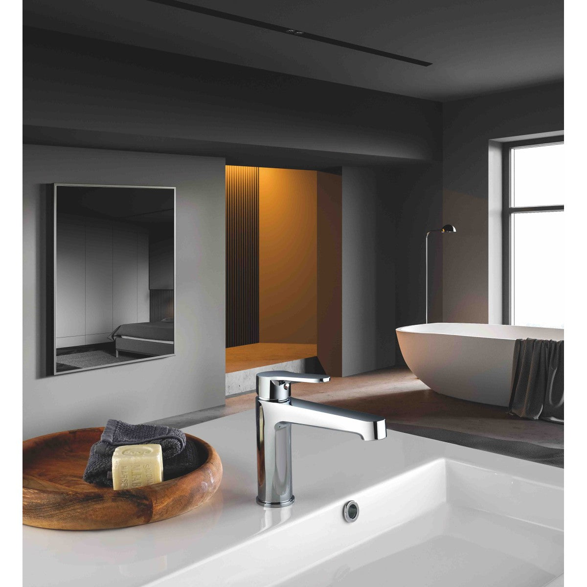 Rubinetto lavabo a canna alta cromatoflash