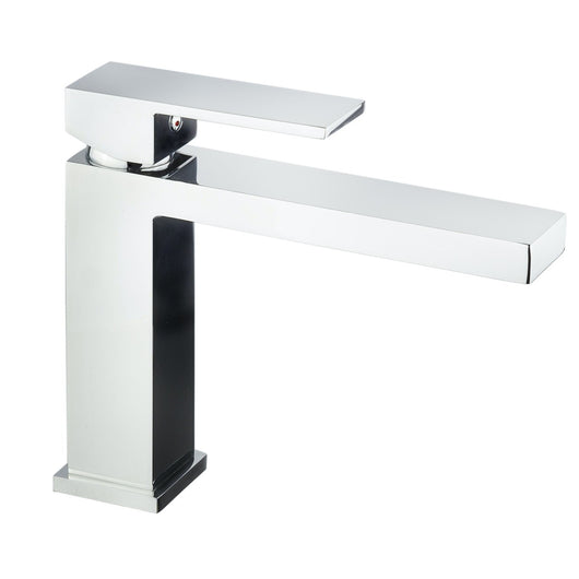 Rubinetto lavabo quadrato bocca lunga 1 leva cromato manhattan