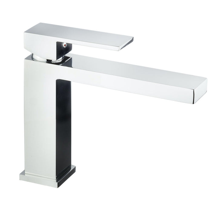 Rubinetto lavabo quadrato bocca lunga 1 leva cromato manhattan