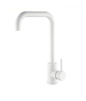 Rubinetto Miscelatore Bianco Per Lavello Da Cucina Satinato A Foro Singolo 79829         