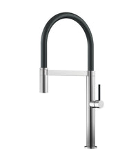 Rubinetto Miscelatore Cucina Acciaio Satinato Nero Flessibile Monocomando 87350         