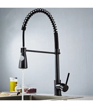 Rubinetto Miscelatore Cucina Con Doccetta A Molla Lavello Isola Canna Alta 87465         